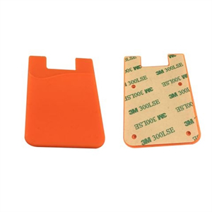 Silicone phone adhere card wallet