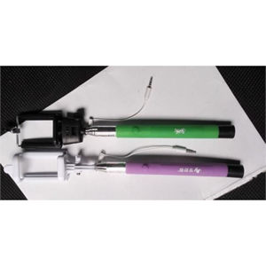 Silkscreen Wired Selfie Stick Monopod for Mobile Phone