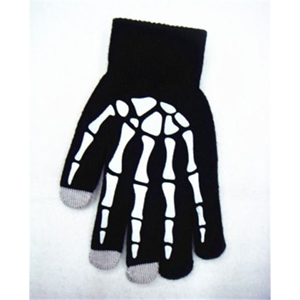 Skeleton Solid Color Knit Touch Screen Gloves