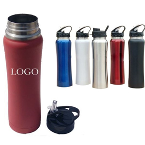 Stainless Steel Vacuum Insulated Water Bottle With Straw