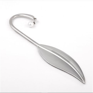 Swan Neck Leaf Metal Bookmark