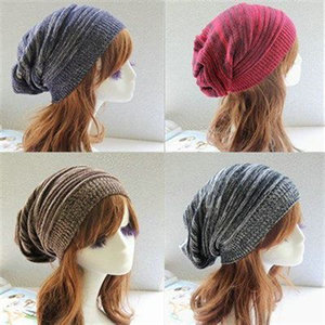 Trendy Warm Two-Tone Knit Beanie