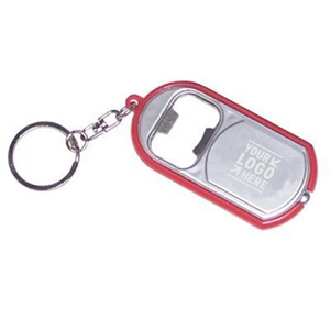 Ultra Thin Flashlight With Metal Bottle Opener Key Ring