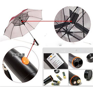 Umbrella with Built-In Fan