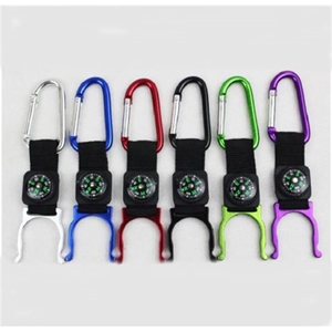 Water Bottle Holder Carabiner Hook Buckle with Compass