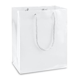 White Gloss Laminated Heavy Paper Tote Bag