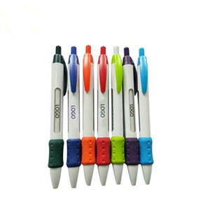 White Plastic Ballpoint Pen w/ Widebody Message