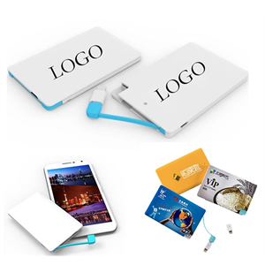 Wireless Portable 2500mAh Ultra Slim Card Shaped Power Bank